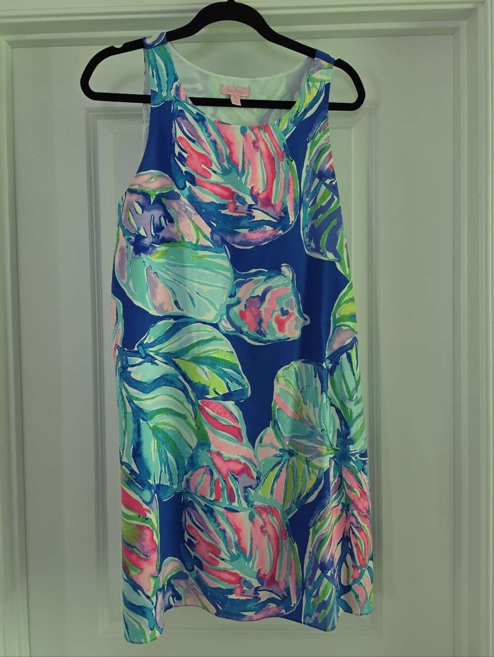 Lilly Pulitzer Pink, Blue & Mint Watercolor Silk Dress